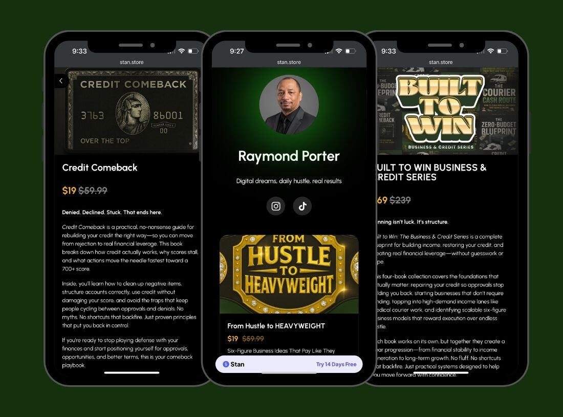 Client: Over The Top E-Book Redesign &amp; Stan Store