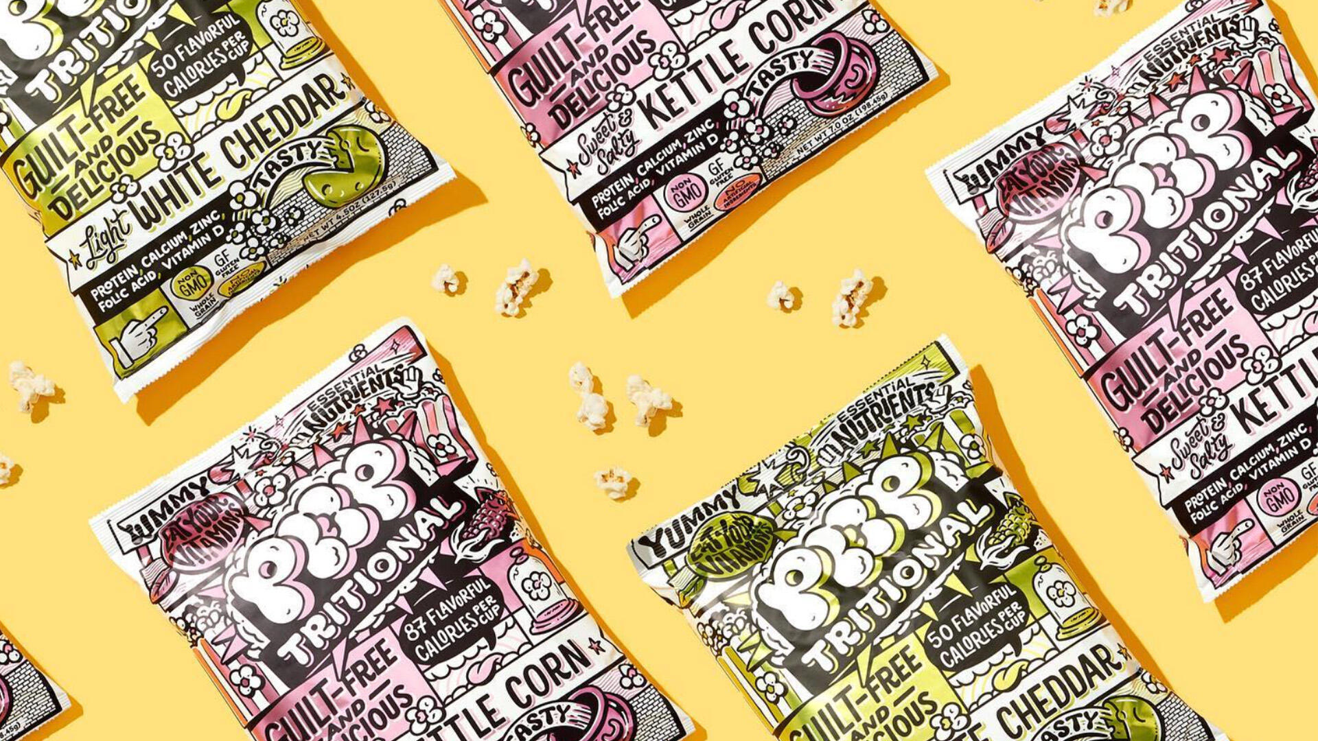 Client: Poptritional a beloved snack enhanced with vitamins and made for retail shelves.